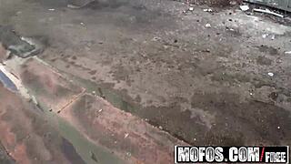 Wild Nudist Girlfriend Spanked!