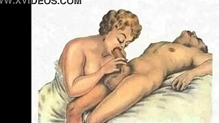 Vintage Erotic Illustration with STUNNING Retro Charm