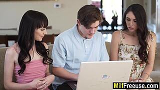 Young Tech Guy Uses Milf Clients as Sex Toys
