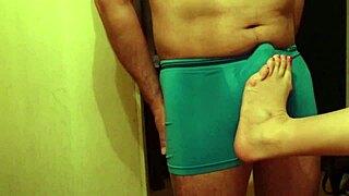 Japanese Femdom Slaps Cock In Handjob Domination Session