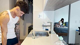 we were studying but he got distracted by my fake tits