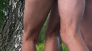 a couple enjoys a homemade moment in public