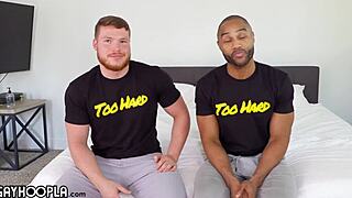 Young studs fuck in underwear pickup, newbie tops for first time 😏