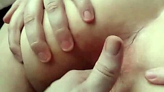 Husband Fingers Tight Pussy And Ass Of Nerdy Brunette Wife