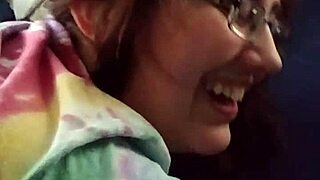 Husband Fingers Tight Pussy And Ass Of Nerdy Brunette Wife