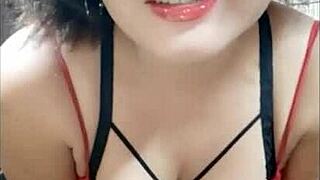 sexy chubby latina flashes her curves, luring stepbrother over for wild bedroom fun