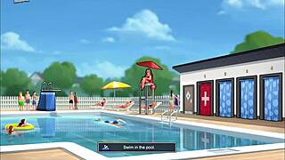 Exploring Summertime Saga episode 182 in an anime style.