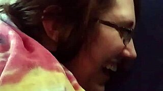 Husband Fingers Tight Pussy And Ass Of Nerdy Brunette Wife