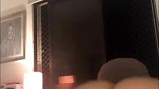 Blonde girlfriend masturbates in quarantine