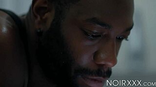 Curly Jordan Jameson interacts with a black hunk in a POV worship scene