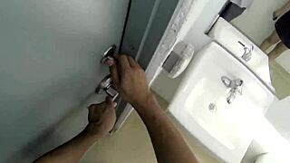 Teen gets slammed hard in a steamy bathroom encounter.