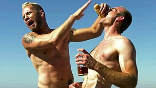 dumped babe rebounds with friend and his gay lover for wild ass and blowjob fun 😏