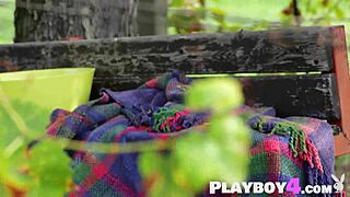 Small 18+ Tits Asian Milf Katana Poses in Vineyard