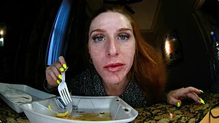 European Redhead Makes French Toast