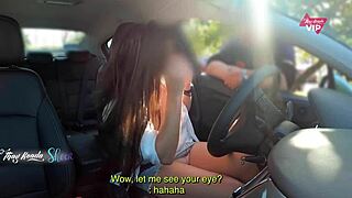 Hot wife Thay Ksada flashes pussy in public for stranger’s touch.