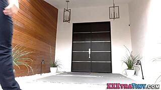 Tiny Asian Teen Sucks Big Cock in Hardcore Scene