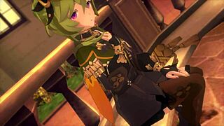 garden collei from genshin impact comes alive in this 3d cartoon hentai with a natural twist.