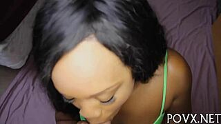 beautiful teen wench gives rough blowjob in competition