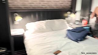 Unexpected Sex Sharing Bed with Coworker in Hotel