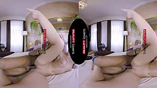 RealityLovers presents black stud pounding blonde in VR doggystyle action