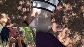 Stranger fucks me in the forest and cums inside 😏🌲