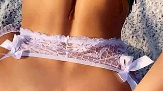 passionate blonde mia bandini rides cock then gets ass to mouth and creampie in woods