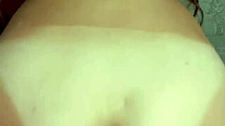 hot brunette rides cock and gets anal creampie in tight ass 😈