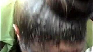 Ebony Slut Sucks Big Black Cock In Chipotle Parking Lot For Outdoor Cumshot