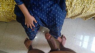 Village girl, first time banging when no one's home, raw Hindi talk