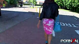 the redhead ebony goddess casually flashes her nude body and pisses outdoors, feeling wild and free