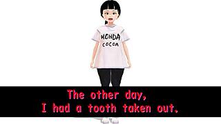 Kokoa strips everything off in the bath for a steamy hentai show.