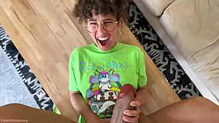 I couldn’t believe it when stepmom hinted at riding my huge cock.