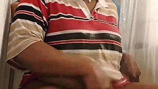 Ebony milf gets soaked in clothed shower playtime. KuroyukiExperience previews homemade wet fun.