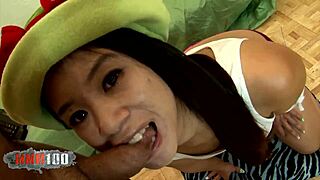 Asian goddess teen 18+ gets fucked and facialed hard