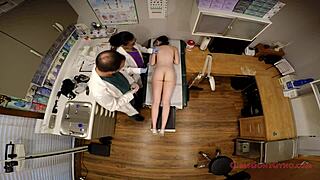 Innocent shy teen Lainey gets examined by Doctor Tampa at clinic. Part 3 shows gyno spread eagle.