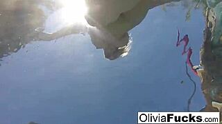 olivia chilling by the pool for summer vibes