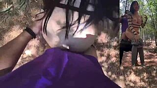 Stranger fucks me in the forest and cums inside 😏🌲