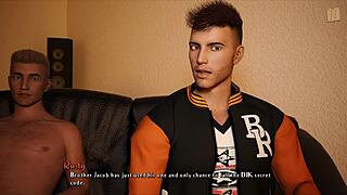 anime chick throws dildos at jocks in 3d game