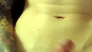 Young twink Alexterner shows off muscles while jerking for Chatroubate fans