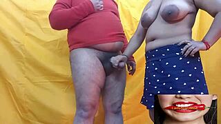 Amateur couple’s homemade sex tape: Indian desi teen couple in action