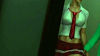 chun-li as a schoolgirl in wild 3d cartoon action