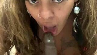 All Dicks Need Love: Black Homemade POV Lick and Blowjob with Ebony Indian Cock