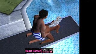 we snuck sex at the public pool jumping board cartoon style