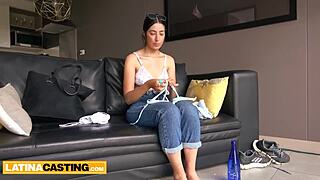SHY LATINA AMATEUR FUCKED ROUGH IN FIRST CASTING!