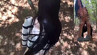 Stranger fucks me in the forest and cums inside 😏🌲