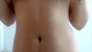 Showing off in my group, then begging for a fuck. Cum on belly?