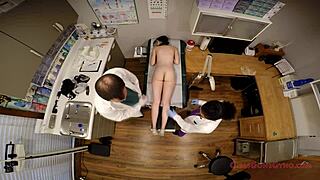 Innocent shy teen Lainey gets examined by Doctor Tampa at clinic. Part 3 shows gyno spread eagle.