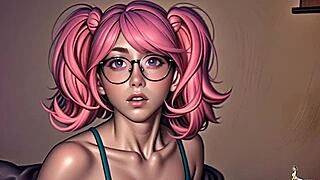 Can you believe this shy cosplay geek caught masturbating at the party?