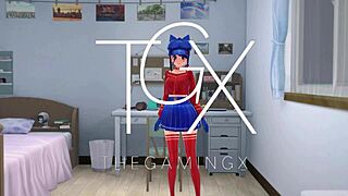 i played anime hentai game with mita cappie in various sex positions and blowjob