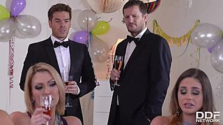 Ever seen Cathy Heaven, Jasmine Jae, and Leigh Darby in hardcore orgy?